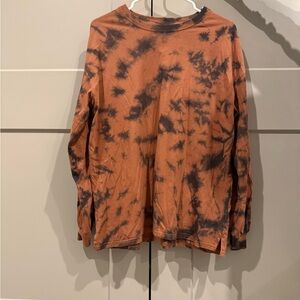 SO Brown Tie-Dye Long Sleeve Top